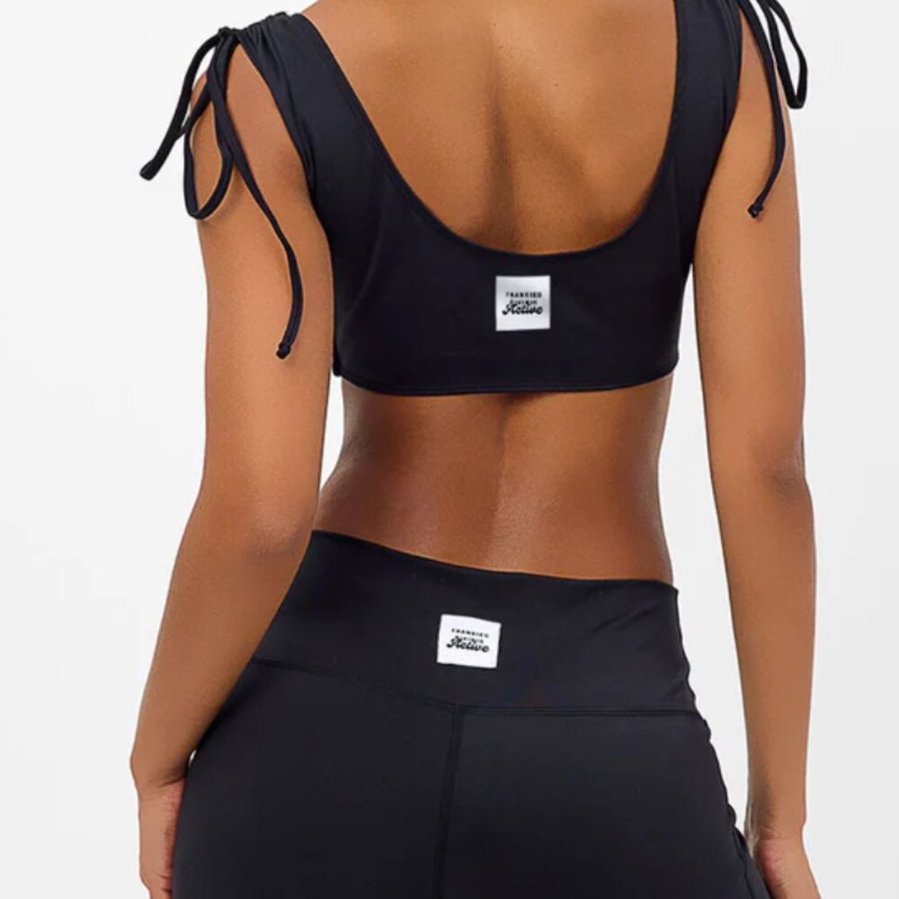 BNWT FRANKIE'S ACTIVE BIKINIS Zippy Flare Legging and Sports Bra Top 2PCS SET XS - Picture 3 of 15